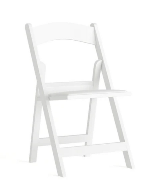 WHITE FOLDING GARDEN CHAIR
