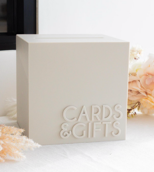 CARD BOX - TAN
