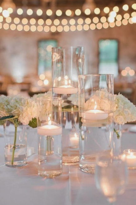 GLASS CYLINDERS - VARIOUS SIZES (FOR TABLES)