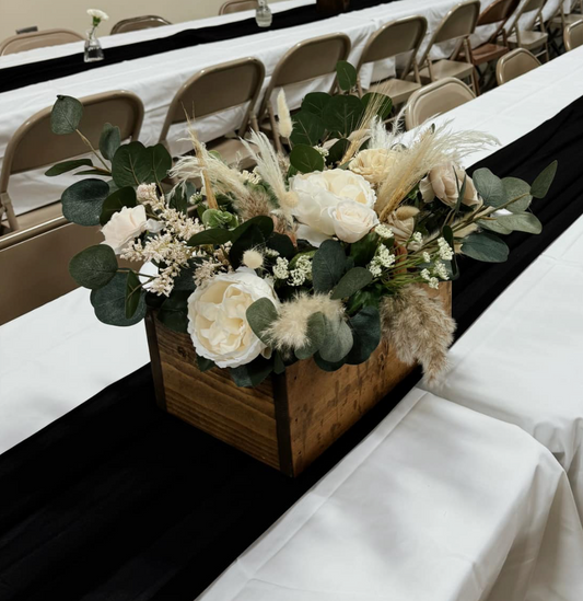 WOOD FLORAL BOX