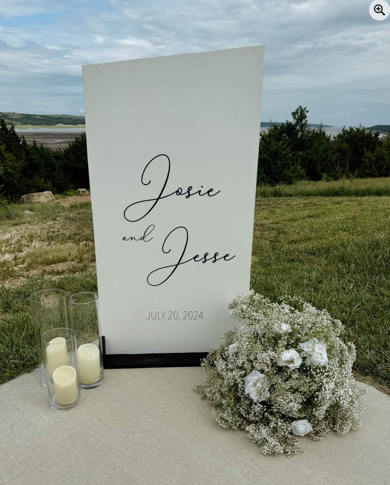 WELCOME SIGN - SLANTED TOP