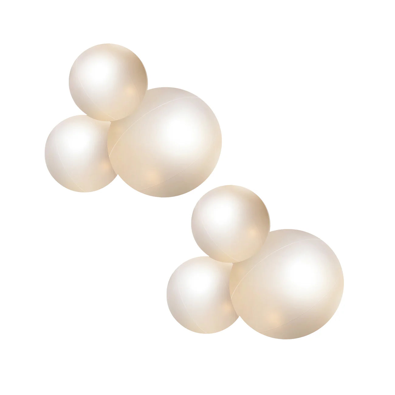 3-CLUSTER 2-PACK BALOON GARLAND - SATIN PEARL