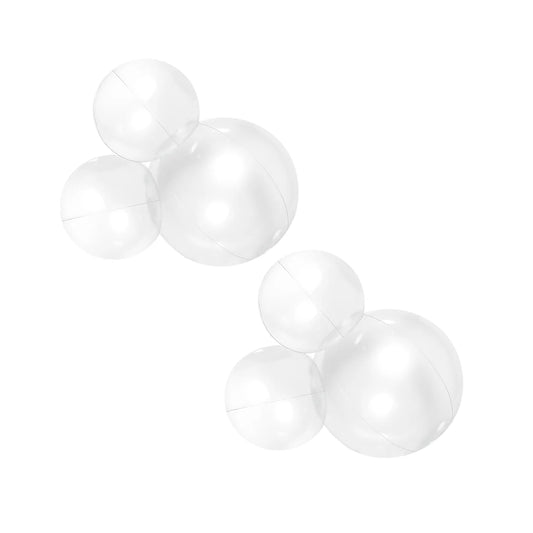 3-CLUSTER 2-PACK BALOON GARLAND - TRANSPARENT