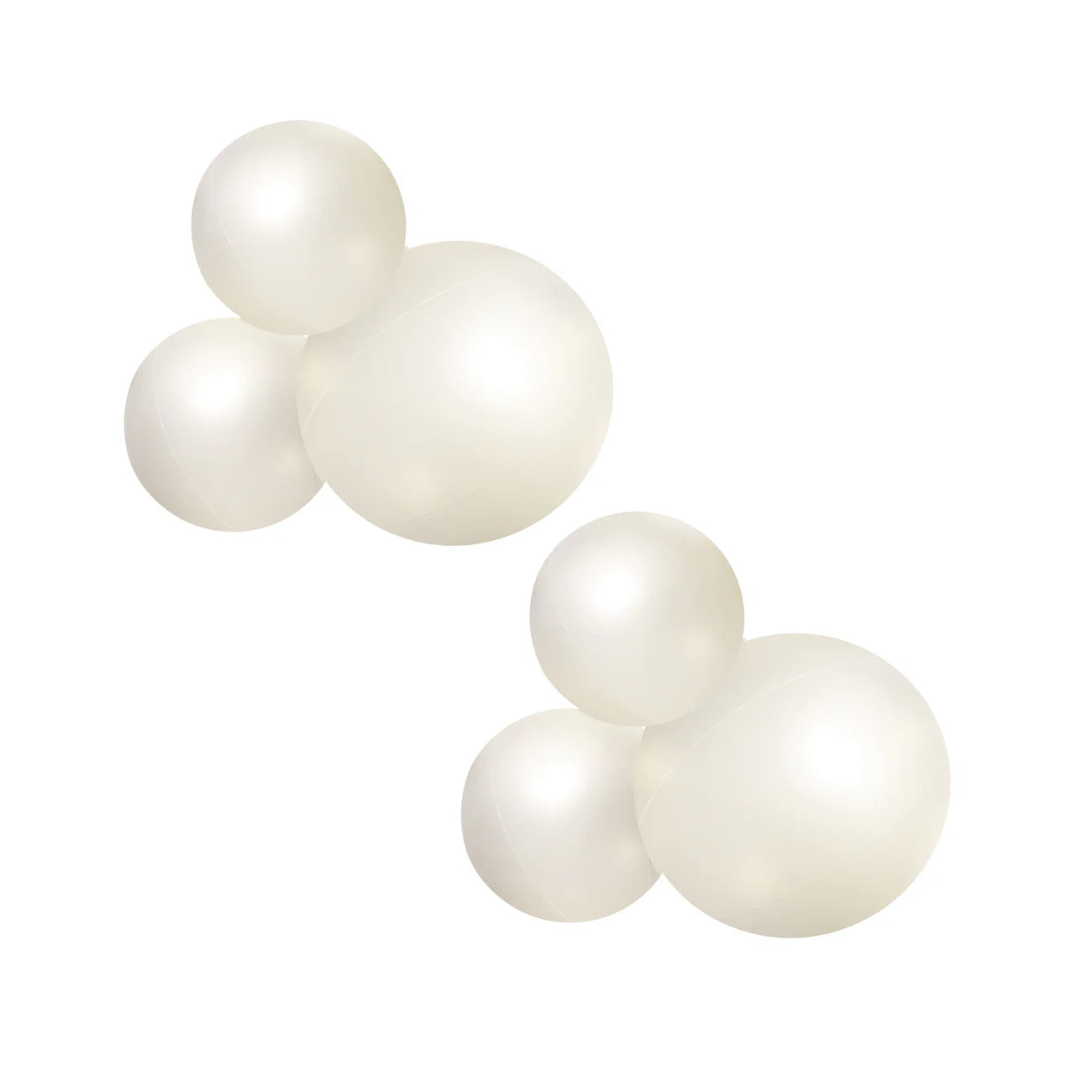 3-CLUSTER 2-PACK BALOON GARLAND - SATIN PEARL
