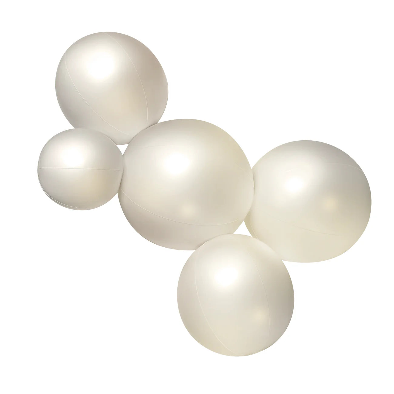 5-CLUSTER BALOON GARLAND - SATIN PEARL