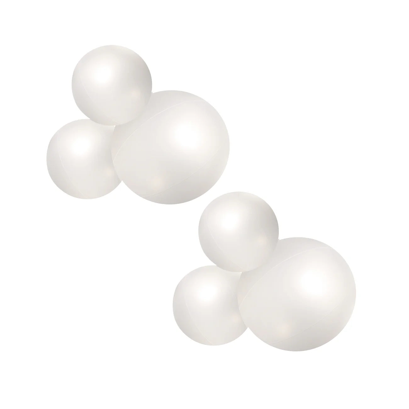 3-CLUSTER 2-PACK BALOON GARLAND - SATIN PEARL