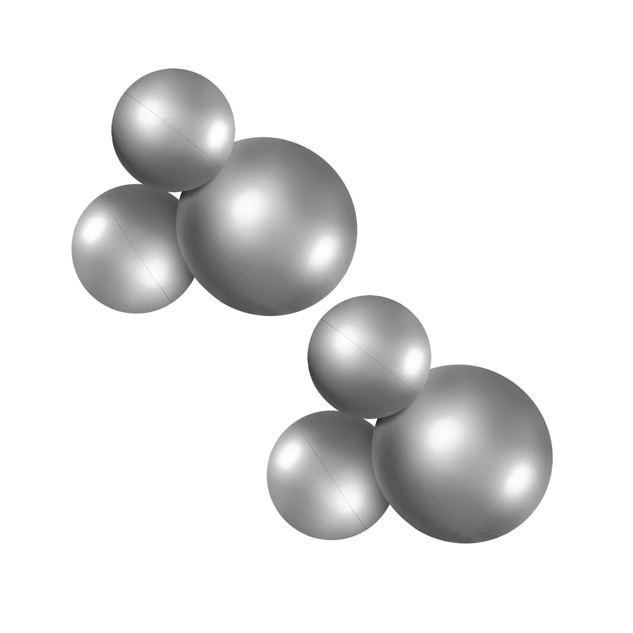 3-CLUSTER 2-PACK BALOON GARLAND - METALLIC