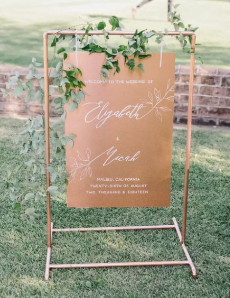 COPPER WELCOME SIGN