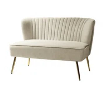 ACCENT LOVESEAT / SOFA - BEIGE