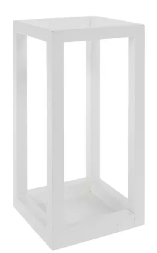 LANTERN - WOOD - WHITE