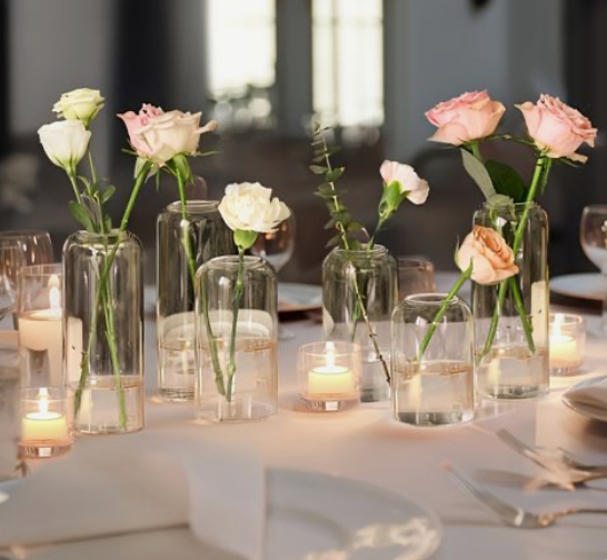 BUD VASE - SMOOTH/CLEAR GLASS